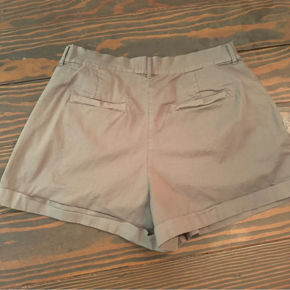 Pistola Felix High Rise‎ Pleated Shorts Size 30 Olive Green Tailored Cuffed